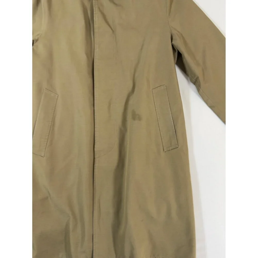 Vintage Briarcliff Tan Trench‎ Raincoat Men’s 38R Zip Out Liner Made in Okinawa
